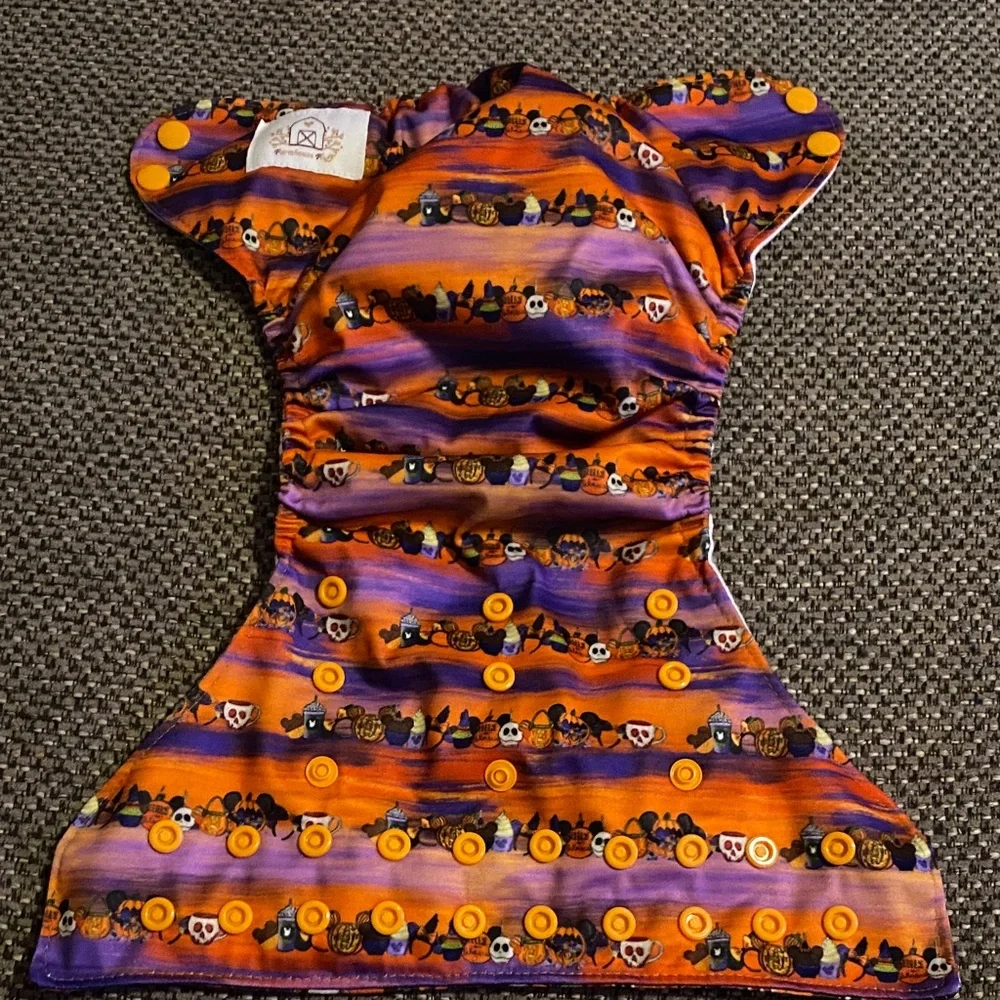 Colorful Halloween-Themed Kids Diaper Cover